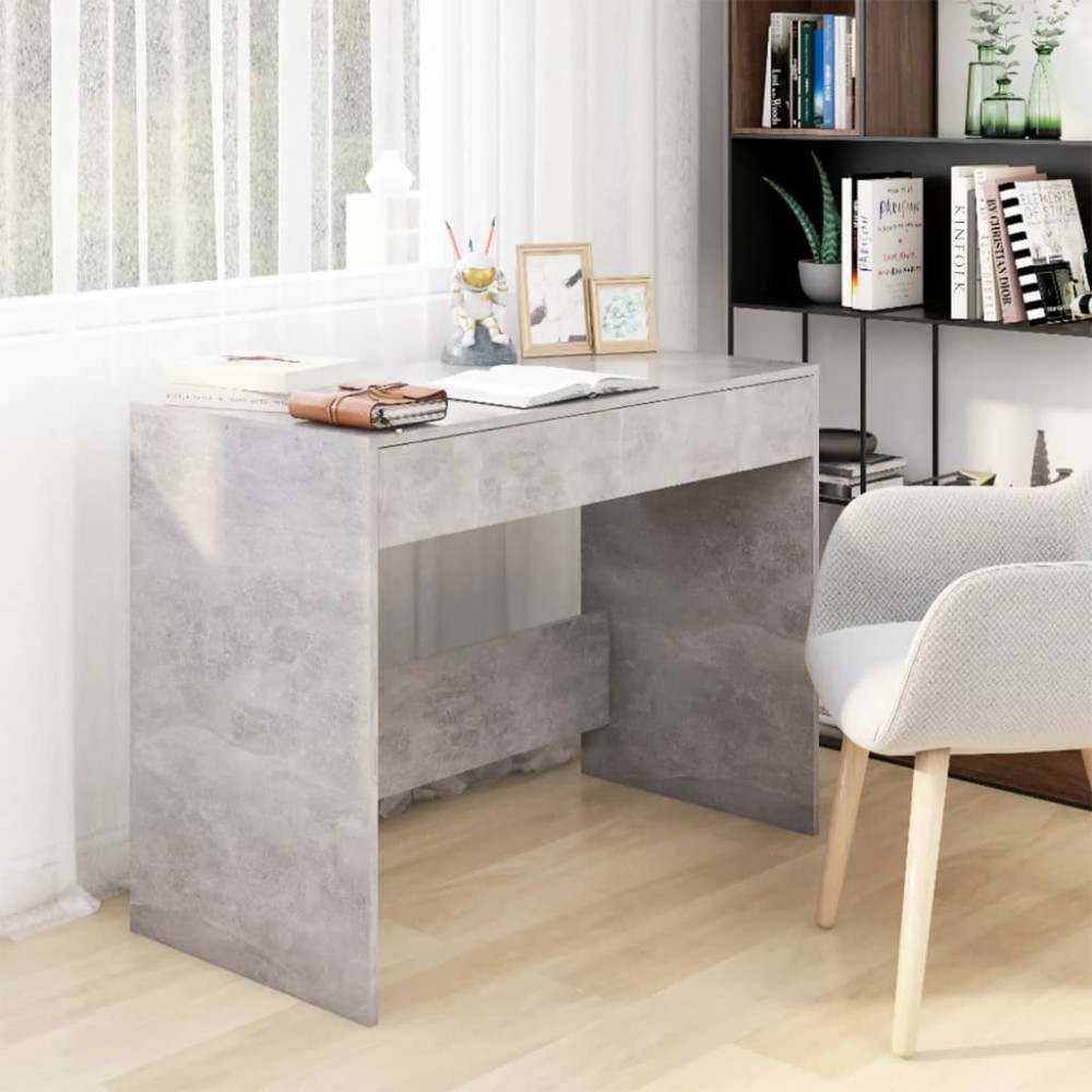 vidaXL Birou, gri beton, 101 x 50 x 76,5 cm, PAL