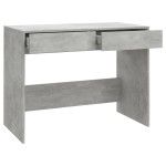 vidaXL Birou, gri beton, 101 x 50 x 76,5 cm, PAL