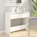 vidaXL Masă consolă, alb, 89x41x76,5 cm, lemn prelucrat vidaXL Masă consolă, alb, 89x41x76,5 cm, lemn prelucrat
