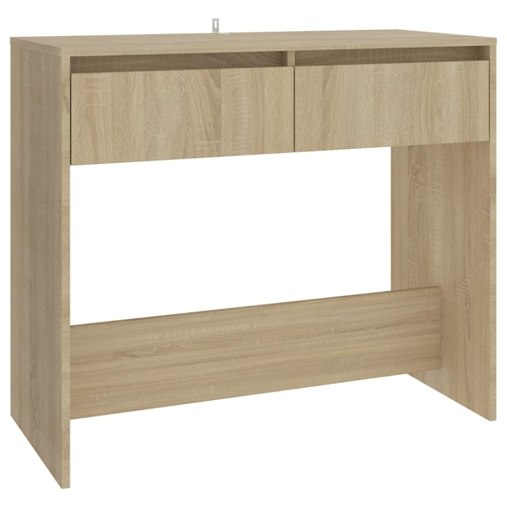 vidaXL Masă consolă, stejar sonoma, 89x41x76,5 cm, oțel