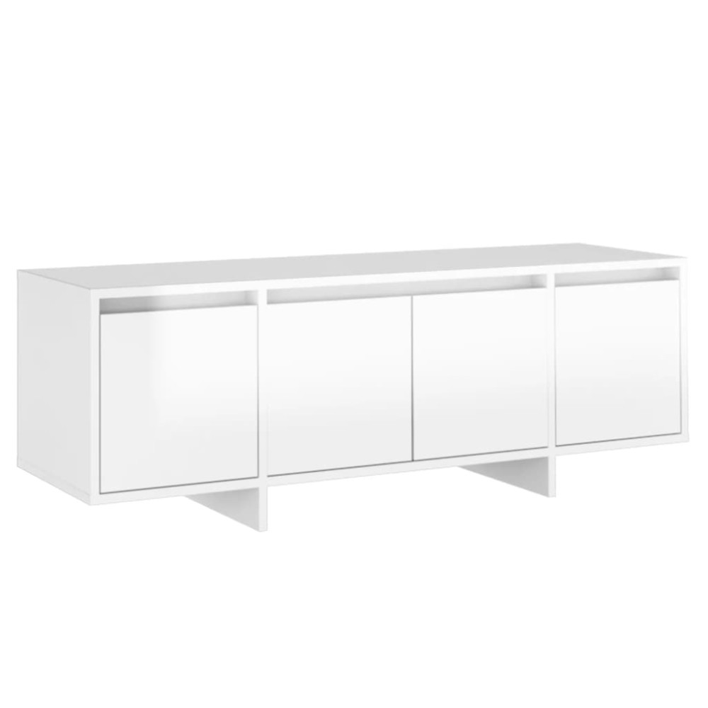 vidaXL Comodă TV, alb extralucios, 120x30x40,5 cm, PAL