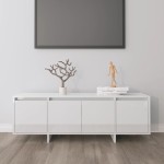 vidaXL Comodă TV, alb extralucios, 120x30x40,5 cm, PAL vidaXL Comodă TV, alb extralucios, 120x30x40,5 cm, PAL