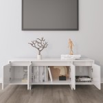 vidaXL Comodă TV, alb extralucios, 120x30x40,5 cm, PAL vidaXL Comodă TV, alb extralucios, 120x30x40,5 cm, PAL