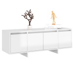 vidaXL Comodă TV, alb extralucios, 120x30x40,5 cm, PAL vidaXL Comodă TV, alb extralucios, 120x30x40,5 cm, PAL
