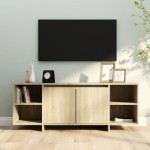 vidaXL Comodă TV, stejar sonoma, 130x35x50 cm, PAL vidaXL Comodă TV, stejar sonoma, 130x35x50 cm, PAL
