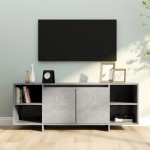 vidaXL Comodă TV, gri beton, 130x35x50 cm, PAL vidaXL Comodă TV, gri beton, 130x35x50 cm, PAL