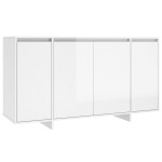 vidaXL Servantă, alb extralucios, 135x41x75 cm, PAL vidaXL Servantă, alb extralucios, 135x41x75 cm, PAL