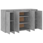 vidaXL Servantă, gri beton, 120x41x75 cm, PAL