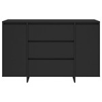 vidaXL Servantă cu 3 sertare, negru, 120x41x75 cm, PAL vidaXL Servantă cu 3 sertare, negru, 120x41x75 cm, PAL