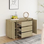 vidaXL Servantă cu 3 sertare, stejar Sonoma, 120x41x75 cm, PAL vidaXL Servantă cu 3 sertare, stejar Sonoma, 120x41x75 cm, PAL