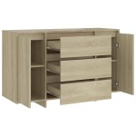 vidaXL Servantă cu 3 sertare, stejar Sonoma, 120x41x75 cm, PAL vidaXL Servantă cu 3 sertare, stejar Sonoma, 120x41x75 cm, PAL