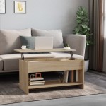 vidaXL Măsuță de cafea, stejar Sonoma, 102x50x52,5 cm, PAL vidaXL Măsuță de cafea, stejar Sonoma, 102x50x52,5 cm, PAL