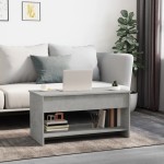 vidaXL Măsuță de cafea, gri beton, 102x50x52,5 cm, lemn prelucrat