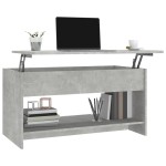 vidaXL Măsuță de cafea, gri beton, 102x50x52,5 cm, lemn prelucrat
