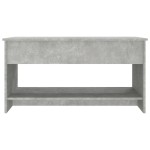vidaXL Măsuță de cafea, gri beton, 102x50x52,5 cm, lemn prelucrat