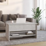 vidaXL Măsuță de cafea, gri beton, 80x50x40 cm, lemn compozit vidaXL Măsuță de cafea, gri beton, 80x50x40 cm, lemn compozit