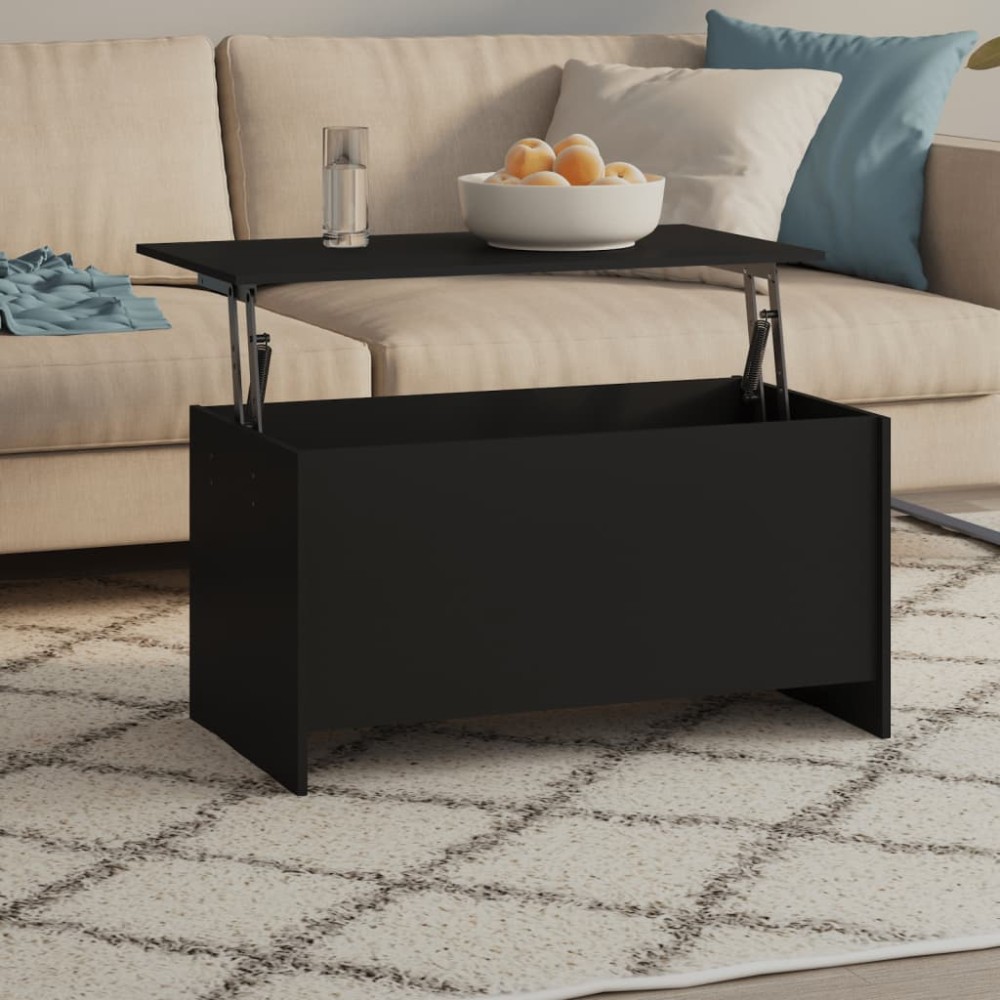 vidaXL Măsuță de cafea, negru, 102x55,5x52,5 cm, lemn prelucrat