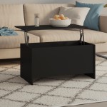 vidaXL Măsuță de cafea, negru, 102x55,5x52,5 cm, lemn prelucrat vidaXL Măsuță de cafea, negru, 102x55,5x52,5 cm, lemn prelucrat