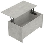 vidaXL Măsuță de cafea, gri beton, 102x55,5x52,5 cm, lemn prelucrat vidaXL Măsuță de cafea, gri beton, 102x55,5x52,5 cm, lemn prelucrat