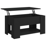 vidaXL Măsuță de cafea, negru, 79x49x41 cm, lemn prelucrat vidaXL Măsuță de cafea, negru, 79x49x41 cm, lemn prelucrat