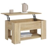 vidaXL Măsuță de cafea, stejar sonoma, 79x49x41 cm, lemn prelucrat vidaXL Măsuță de cafea, stejar sonoma, 79x49x41 cm, lemn prelucrat