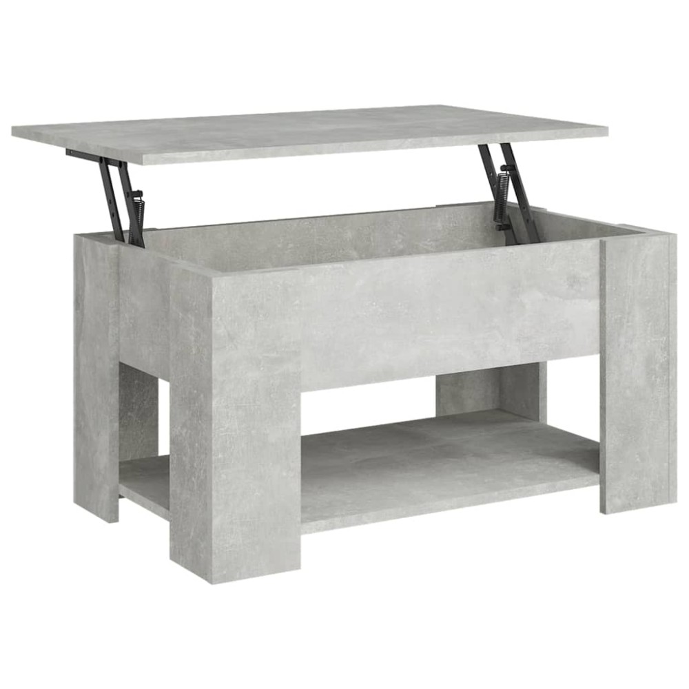vidaXL Măsuță de cafea, gri beton, 79x49x41 cm, lemn prelucrat