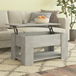 vidaXL Măsuță de cafea, gri beton, 79x49x41 cm, lemn prelucrat vidaXL Măsuță de cafea, gri beton, 79x49x41 cm, lemn prelucrat
