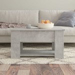 vidaXL Măsuță de cafea, gri beton, 79x49x41 cm, lemn prelucrat vidaXL Măsuță de cafea, gri beton, 79x49x41 cm, lemn prelucrat