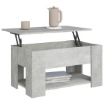 vidaXL Măsuță de cafea, gri beton, 79x49x41 cm, lemn prelucrat vidaXL Măsuță de cafea, gri beton, 79x49x41 cm, lemn prelucrat