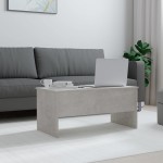 vidaXL Măsuță de cafea, gri beton, 102x50,5x46,5 cm, lemn prelucrat vidaXL Măsuță de cafea, gri beton, 102x50,5x46,5 cm, lemn prelucrat