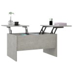vidaXL Măsuță de cafea, gri beton, 80x50x42,5 cm, lemn prelucrat