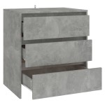 vidaXL Servantă, gri beton, 70x41x75 cm, lemn prelucrat