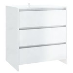 vidaXL Servantă, alb extralucios, 70x41x75 cm, lemn prelucrat