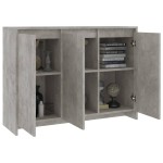 vidaXL Servantă, gri beton, 102x33x75 cm, lemn prelucrat vidaXL Servantă, gri beton, 102x33x75 cm, lemn prelucrat