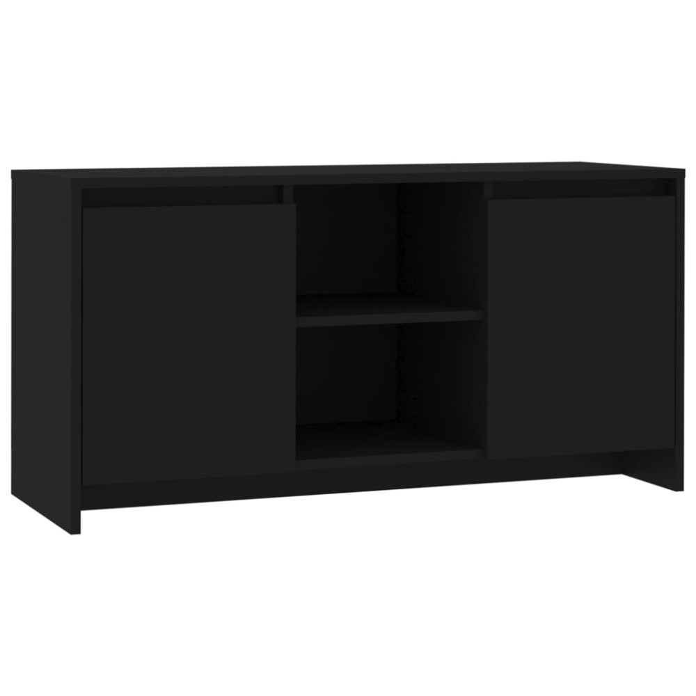 vidaXL Comodă TV, negru, 102x37,5x52,5 cm, PAL