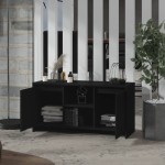 vidaXL Comodă TV, negru, 102x37,5x52,5 cm, PAL
