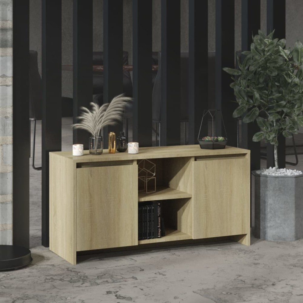 vidaXL Comodă TV, stejar sonoma, 102x37,5x52,5 cm, PAL