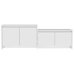 vidaXL Comodă TV, alb extralucios, 146,5x35x50 cm, PAL