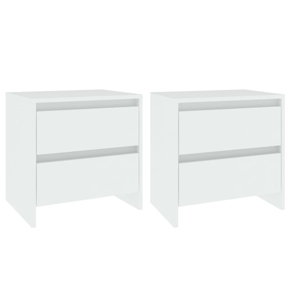 vidaXL Noptiere, 2 buc., alb, 45x34,5x44,5 cm, PAL