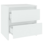 vidaXL Noptiere, 2 buc., alb, 45x34,5x44,5 cm, PAL