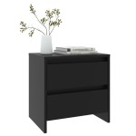 vidaXL Noptieră, negru, 45x34,5x44,5 cm, PAL