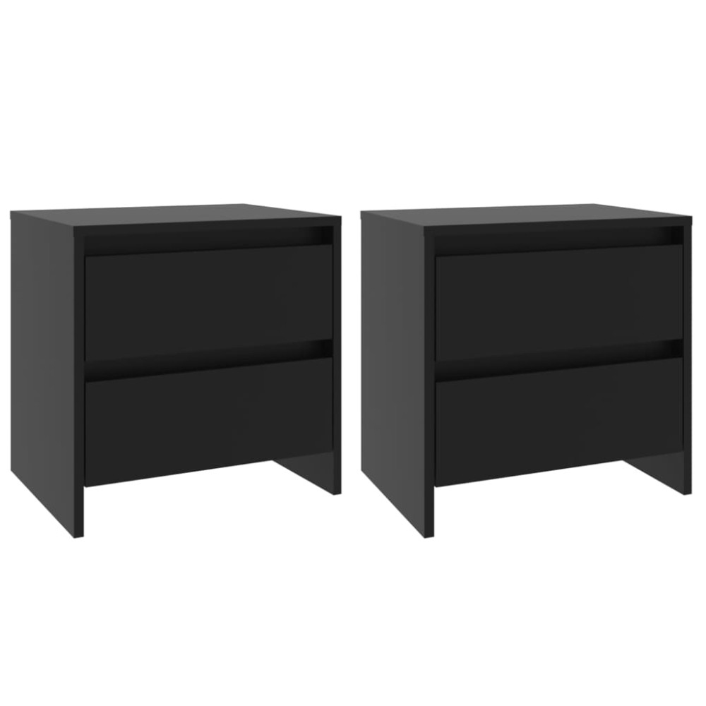 vidaXL Noptiere, 2 buc., negru, 45x34,5x44,5 cm, PAL
