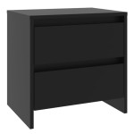 vidaXL Noptiere, 2 buc., negru, 45x34,5x44,5 cm, PAL vidaXL Noptiere, 2 buc., negru, 45x34,5x44,5 cm, PAL