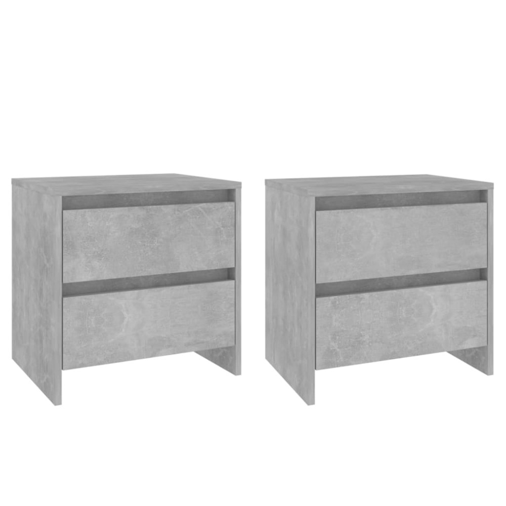vidaXL Noptiere, 2 buc., gri beton, 45x34,5x44,5 cm, PAL