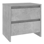 vidaXL Noptiere, 2 buc., gri beton, 45x34,5x44,5 cm, PAL vidaXL Noptiere, 2 buc., gri beton, 45x34,5x44,5 cm, PAL