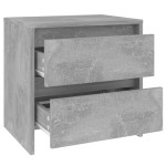 vidaXL Noptiere, 2 buc., gri beton, 45x34,5x44,5 cm, PAL vidaXL Noptiere, 2 buc., gri beton, 45x34,5x44,5 cm, PAL