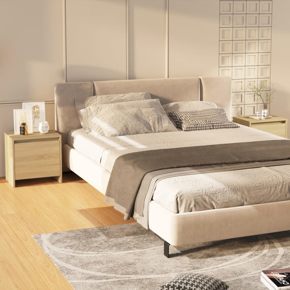 vidaXL Noptiere, 2 buc., stejar sonoma, 45x34x44,5 cm, PAL