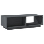 vidaXL Măsuță de cafea, 110x50x33,5 cm, gri, lemn masiv de pin vidaXL Măsuță de cafea, 110x50x33,5 cm, gri, lemn masiv de pin