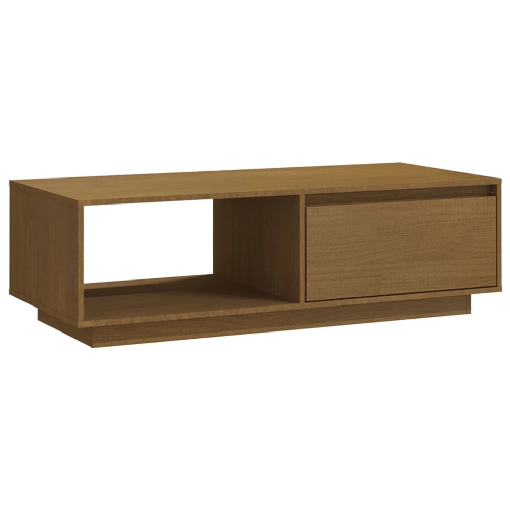vidaXL Măsuță de cafea, maro miere, 110x50x33,5 cm, lemn masiv pin