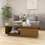 vidaXL Măsuță de cafea, maro miere, 110x50x33,5 cm, lemn masiv pin vidaXL Măsuță de cafea, maro miere, 110x50x33,5 cm, lemn masiv pin